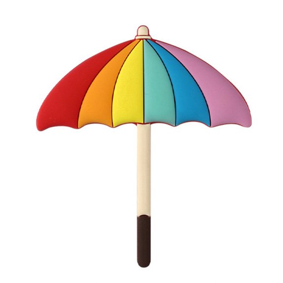 FNNMNNR Cartoon Wall Hooks Strong Nail-free Seamless Rainbow Creative Umbrella Adhesive(Rainbow Umbrella)