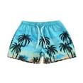 thumbnail image 1 of FNNMNNR Children‘s Casual Beach Shorts Summer Boys Fashion Printing Drawstring Waist Swim Trunks, 1 of 7