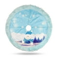 thumbnail image 1 of FNNMNNR Christmas Tree Skirt Mat Snowman Xmas Trees Base Cover with Lighting Decoration, 1 of 1