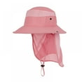 thumbnail image 1 of FNNMNNR Clearance! Foldable Fisherman Hat Kids Boy Girl Summer Outdoor Travel Sun Hat Adjustable Flap Cap Sunshade Anti UV Protection Hiking Hats Pink, 1 of 9