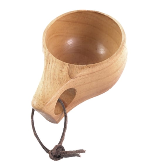 FNNMNNR Coffee Cup Rubber Wood Water Cup Handmade Breakfast Milk Mug Decorative Drinking Teacup