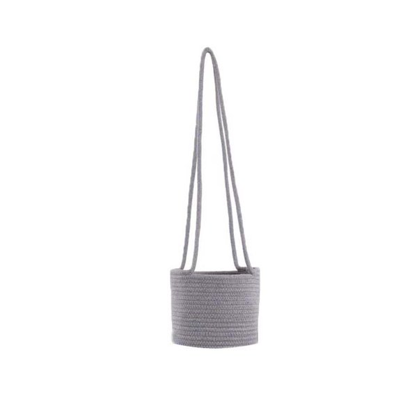FNNMNNR Cotton Rope Hanging Cord Grow Pot Seedling Flowerpot Flower Planter Container Breathable Planting Pots for Garden Office 20cm