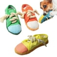 thumbnail image 1 of FNNMNNR Dog Squeaky Toys Sneaker Cotton Plush Chewing Toy Bite Resistant Interactive Puzzle Toy for Small Puppies and Medium Dogs, Cotton Rope, Stress Relief, 1 of 1
