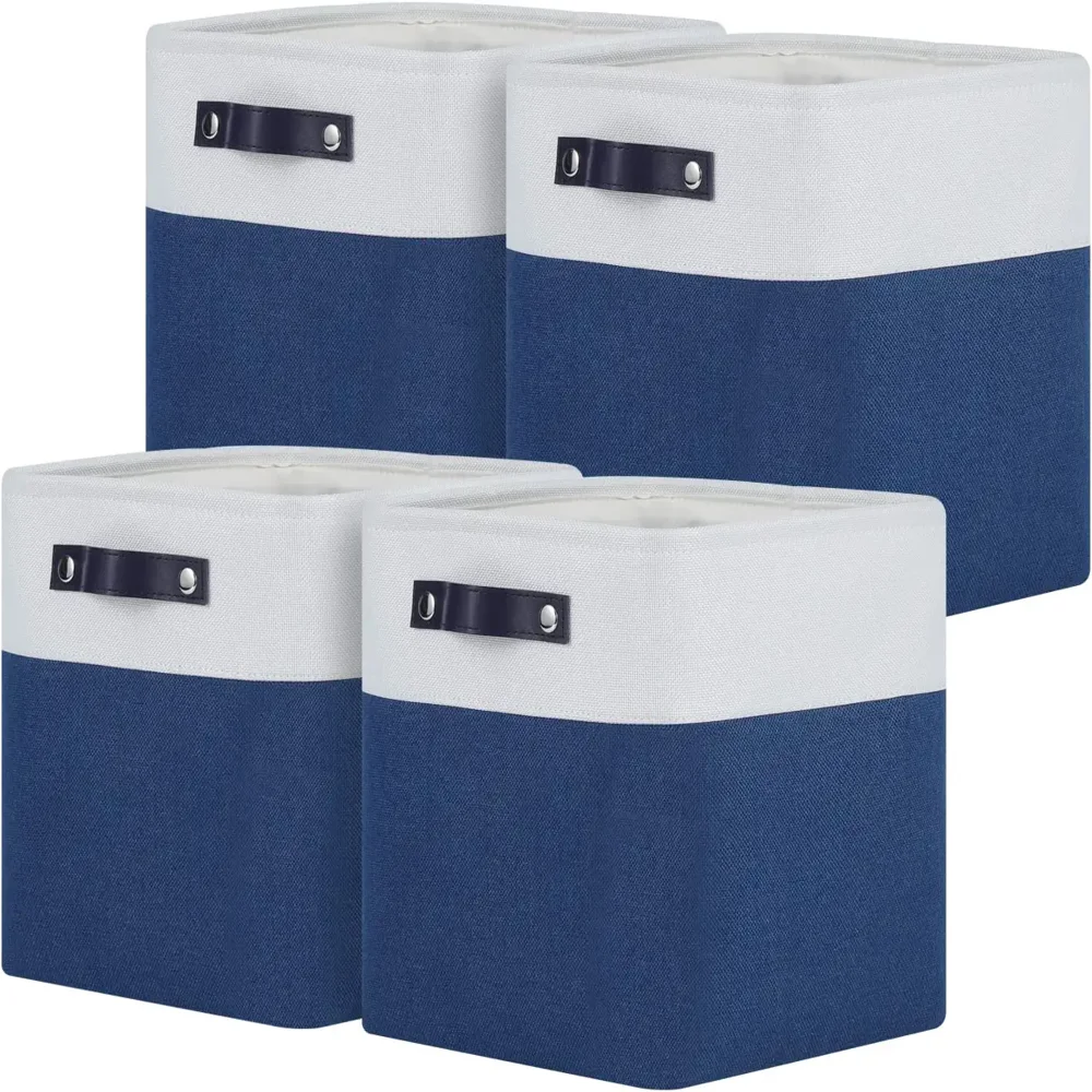 FNNMNNR Fabric Storage Cubes for Shelves Home Bedroom 11x11 Storage