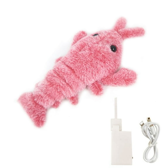 FNNMNNR Flippity Lobster Cat Toy 11", Electric Moving Cat Fish Catnip Toy, Realistic Flopping Fish, Plush Interactive Cat Toys for Indoor Cats