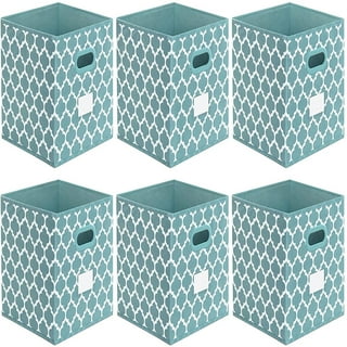 homyfort Cube Storage Organizer Bins 12x12 - Fabric Storage Cubes Bin Foldable Baskets Square Box with Labels and Dual Plastic Handles for Shelf, Nurs