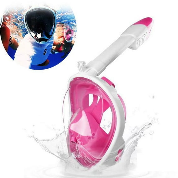 FNNMNNR Full Face Diving-Goggles - Snorkeling Gear for Adults and Kids 180° Panoramic View Diving-Goggles Anti-Fog Anti-Leak Dry Top Set