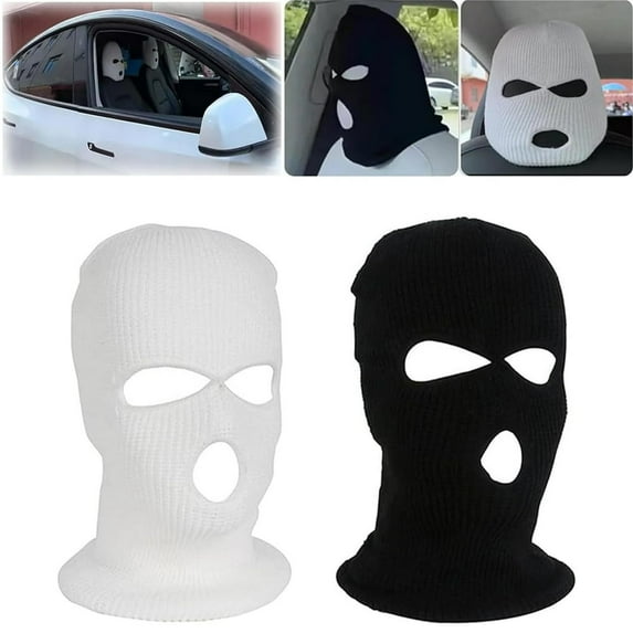 FNNMNNR Funny Spoof Car Seat Headgear Personalized Funny Hat for Car Seat Headcover Three-Hole Double-Hole Headgear Auto Front/Rear Seats Headrest Cover Dustproof Headrest Protector Cove