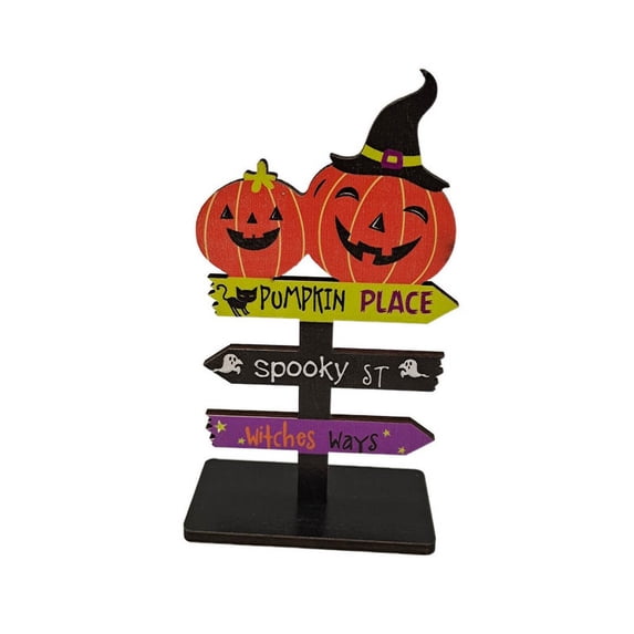 FNNMNNR Halloween Ornaments Wooden Ornaments Desktop Setup Decoration Skull Tombstone(4pcs)