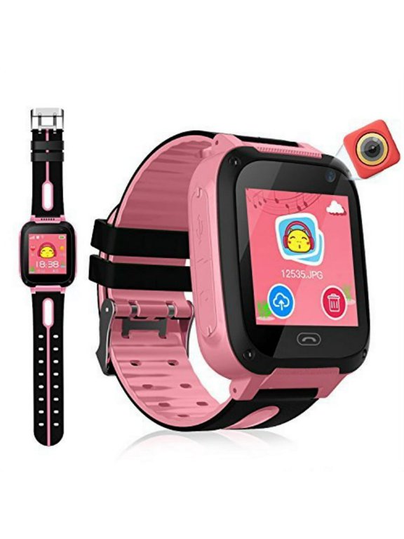 Kids Smart Watch Waterproof Phone Smartwatch for Children Anti-Lost GPS Tracker Phone Watch with 1.44 inch Touch Screen SOS Canera Timer Game Birthday Gift for Boys and Girls