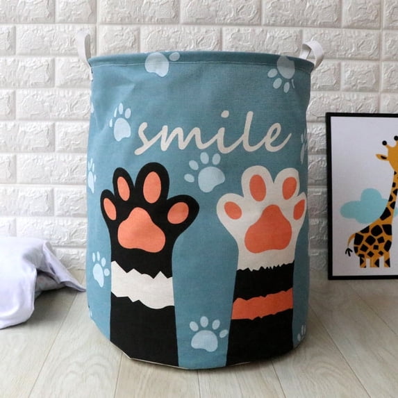 FNNMNNR Large Folding Laundry Basket for Cute Cat and Dog Lovers - Stylish Storage Solution for Dirty Clothes and Toys 40*50(cm)