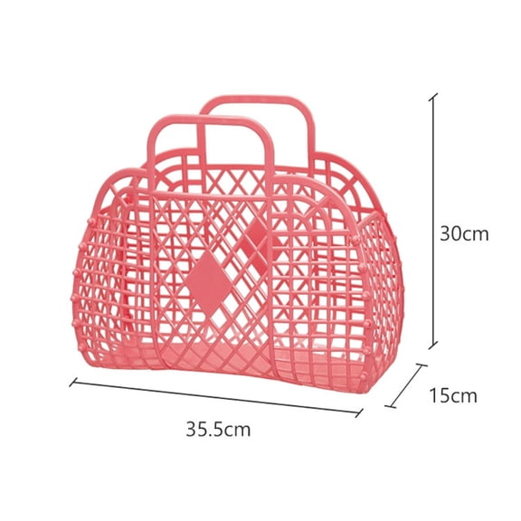 FNNMNNR Large PE Plastic Portable Soft Basket - The Ultimate Detachable Storage Solution for Shopping and More 35*14.5*30.5CM(13.77*5.7*12in)