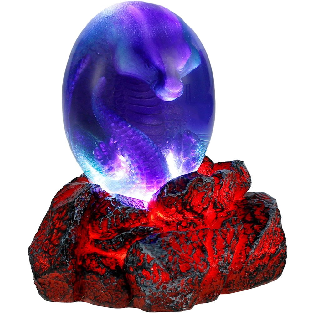 FNNMNNR Lava Dragon Egg Ornaments with Luminous Base Transparent