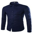 thumbnail image 1 of FNNMNNR Men‘s Formal Long Sleeve Button Up Shirt Slim Tops M-XXXL, 1 of 8