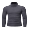 thumbnail image 1 of FNNMNNR Men‘s Turtleneck Sweater Slim Fit Lightweight Long Sleeve Pullover Top Turtleneck T-shirt, 1 of 6