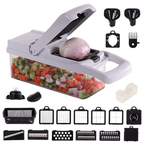 FNNMNNR Multifunctional Vegetable Cutter Slicer Grater Fruit Shredder Drain Potato Chopper French Fries Maker Home Tool Kitchen Ga