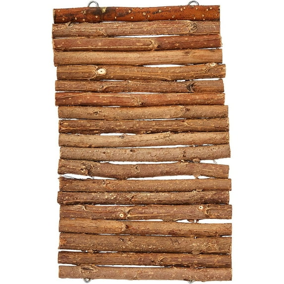 FNNMNNR Natural Living Bridge 28 x 17 cm Wooden Fence Bridge Toy Hamster Guinea Pigs Hedgehog Small Animal Pet Cage Decor