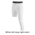 thumbnail image 1 of FNNMNNR One Leg Compression Tights Full Length for Basketball Single Leg Long Pants Sports Base Layer Leggings Black L, 1 of 6