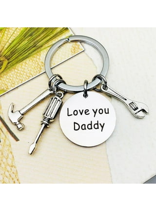 Anavia Fathers Day Gift from Wife - Engraved Keychain - Name Keychain Personalized - Stainless Steel Mens Keychain - Fathers Day for Husband, Adult