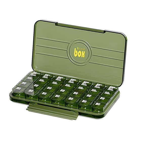 FNNMNNR Pill Case Good Sealing Portable Moisture-proof Transparent Visible Weekly Pills Dispensing Storage Kit Organizer for Travel