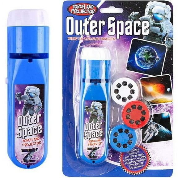 FNNMNNR Projector Lighting Story Torch Projection Light Animal Torches Lamp Flashlight Educational Learning Bedtime Night Light for Kids(Space)