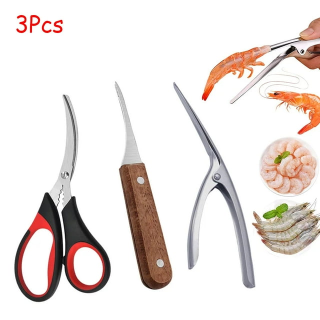 FNNMNNR Shrimp Deveiner Tool and Shrimp Peeler Set Include 2 Shrimp