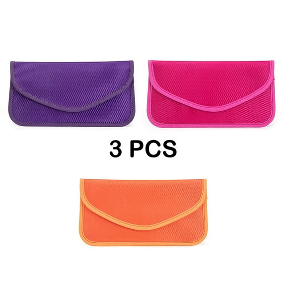 FNNMNNR Signal Blocking Bag, Techion 3 Pack RFID Bag Shield Pouch Cage Box Wallet Case for Cell Phone and Car Key FOB, Privacy Protection, Anti-Hacking
