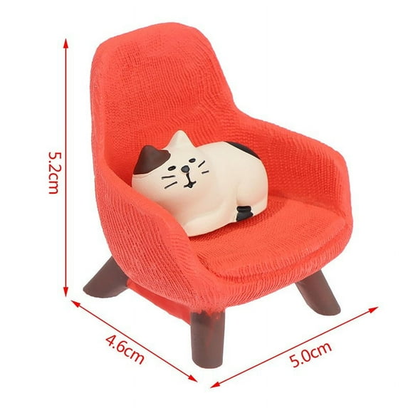 FNNMNNR Simulation Small Sofa Stool Chair Furniture Model Toys for Doll House Decoration