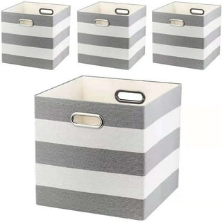 Pomatree 12x12 Storage Cube Bins - 6 Pack - Fabric Cube Storage Bin (Grey)