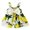 thumbnail image 1 of FNNMNNR Summer Baby Girl Cute Fruit Pattern Bow Sleeveless Dress Casual Toddler Sundress Outfits, 1 of 4