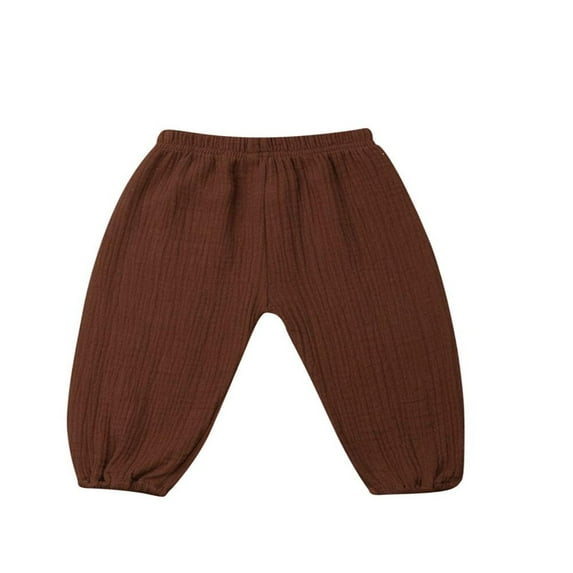 FNNMNNR Summer Baby Kids Boy Girl Summer Casual Loose Pants Plain Harem Trousers