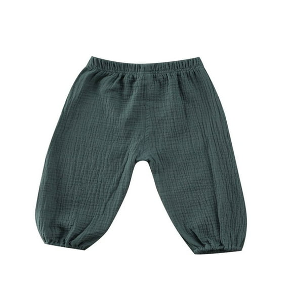 FNNMNNR Summer Baby Kids Boy Girl Summer Casual Loose Pants Plain Harem Trousers