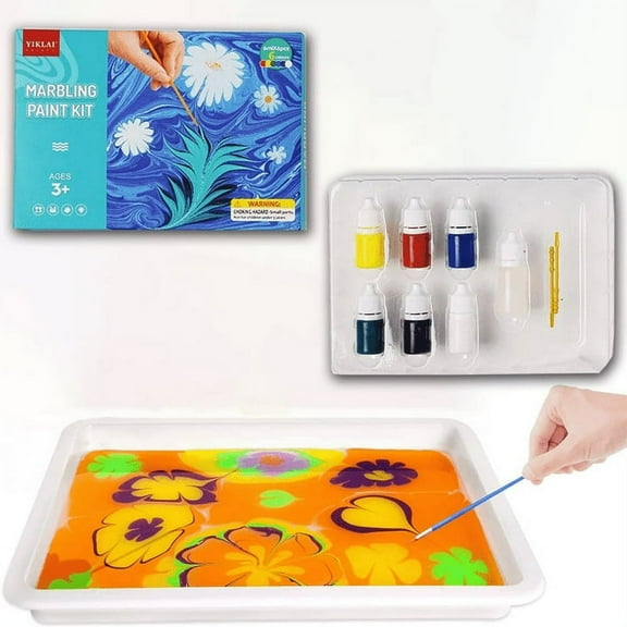 FNNMNNR Water Marbling Paint Set DIY Craft Kits Art Set Water Marbling Creative Toys Holiday Gifts For Girls And Boys Ages 6 7 8 9 10 11