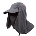 thumbnail image 1 of FNNMNNR Women & Men Outdoor Sun Hat UV Protection Fishing Hiking Caps with Face Neck Flap Cover UPF 50+ Outdoor Sportswear Accessories Light Grey, 1 of 8