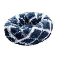 thumbnail image 1 of FNOCHY Round Calming Donut Dog Bed for Medium/Small Dogs, Refillable w/ Removable Washable Cover, For Dogs Up to 45 lbs - Shaggy Plush Long Faux Fur Donut Bed, 1 of 1