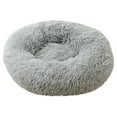 thumbnail image 1 of FNOCHY WINTER Calming Dog Beds for Small Medium Large Dogs - Round Donut Machine Washable Dog Bed, Anti-Slip Faux Fur Fluffy Donut Cuddler Cat Bed, Multiple Sizes XS-XXL, 1 of 1