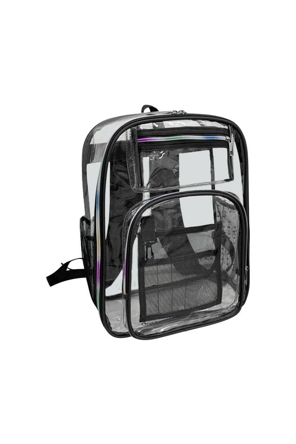 Backpack,Transparent Backpack, Transparent Mini Backpack Beach Bag Backpack Transparent Jelly Bag, 16.9x13x5.5in