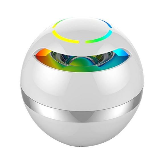 FNYOXU Bluetooth Speaker Ball Bluetooth Speaker Mini Portable Outdoor Household Bluetooth Plug-In Card FM Hands-Free Call Function with Colorful Breathing Lamp