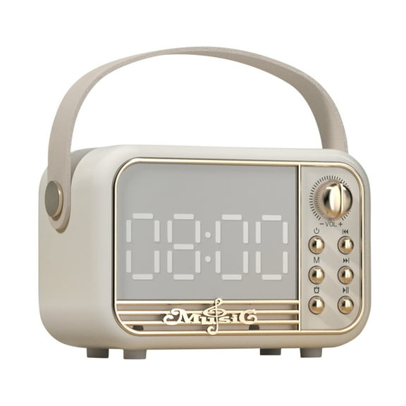 FNYOXU Bluetooth Speaker Creative Display Bluetooth Speaker Wireless Home Subwoofer Desktop USB Mini Clock Audio