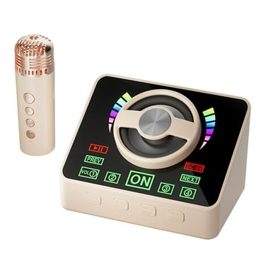 FNYOXU Bluetooth Speaker Karaoke Machine Portable Bluetooth 5.3 Speaker System with 1 Wireless Microphones Home Family Singing Speaker