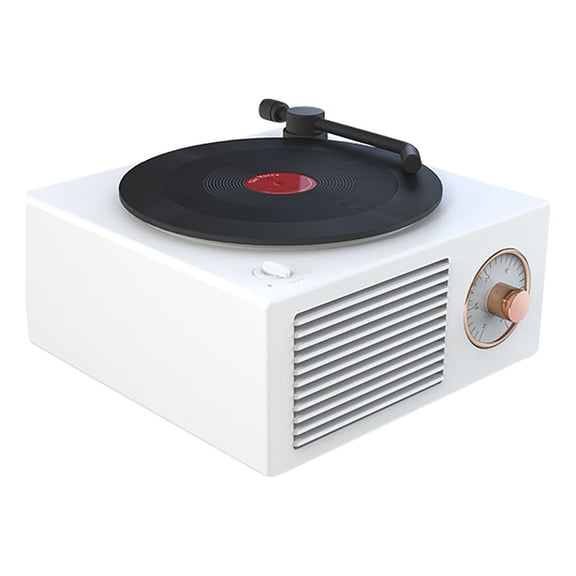 FNYOXU Bluetooth Speaker Retro Bluetooth 5.0 Vinyl Record Player Speaker Strong Bass Portable