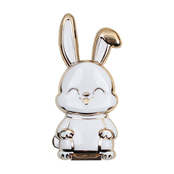 FNYOXU Cell Phone StandsTowel Foldable Bunny Phone Bracket Mobile Phone Desktop Cute Card Ventilated Student Gift Suitable for Flat Panel Live Broadcast