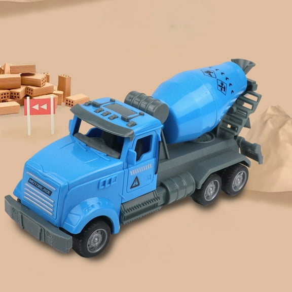 FNYOXU Cement Mixer Toy, Press-and-Go Construction Toy Mixer Truck Fun Building Toy for 3-Year-Old Boys and Girls