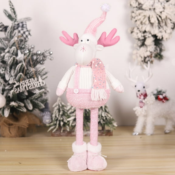 FNYOXU Christmas Decorations, Standing Christmas Moose Figurine, Plush Christmas Stuffed Dolls, Christmas Decorations Indoor, Fun Gifts for Kids