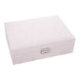 thumbnail image 1 of FNYOXU Jewelry Boxs,Jewelry Box with Lock and Mirror Jewelry Organizer Storage Case with 2-Layers Display for Earrings Bracelets Rings Watches, 1 of 7