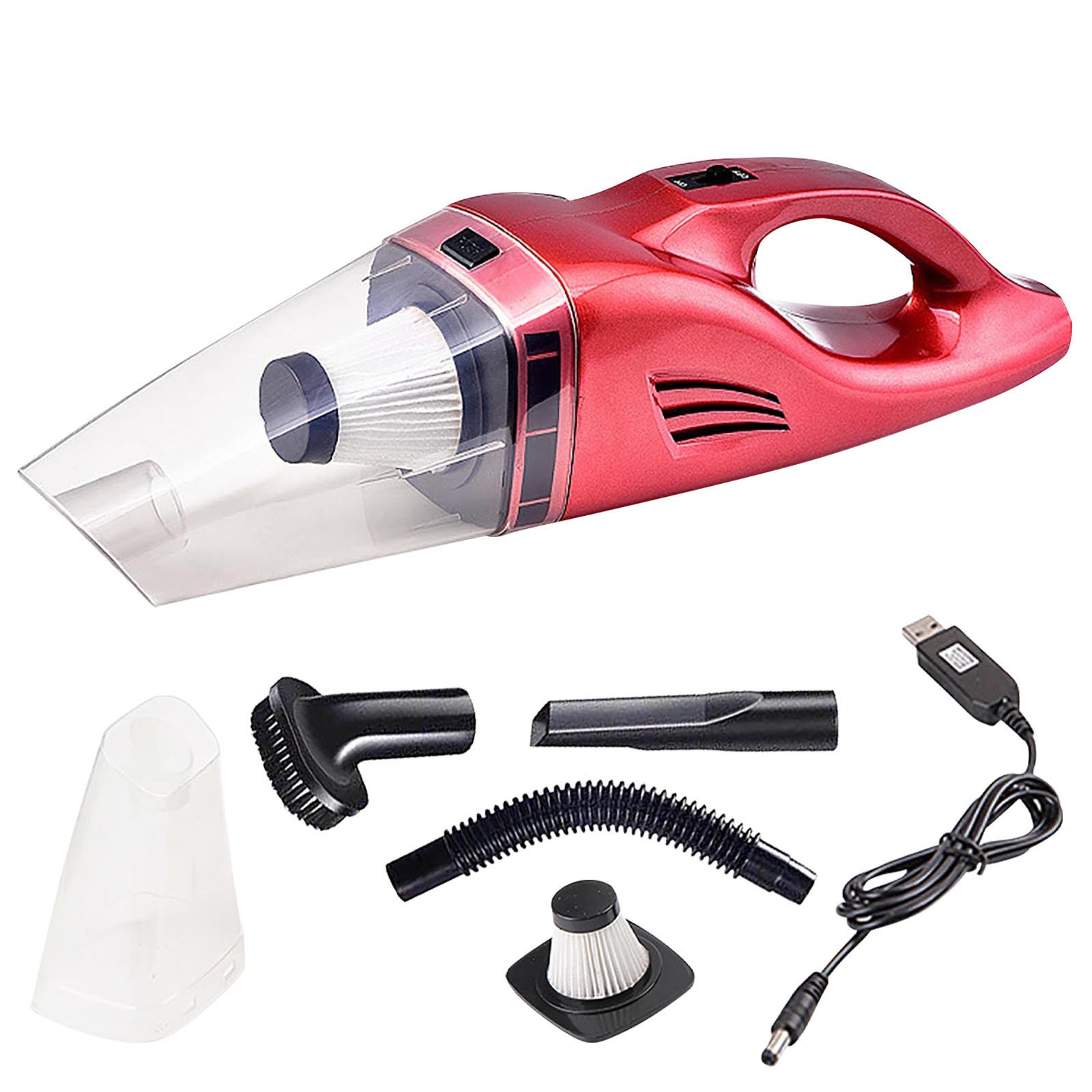 FNYOXU Portable Vacuum Cordless,Vehicle Mounted Vacuum Cleaner Wired Vehicle Automotive Household Dry Wet-purpose High-power Rechargeable Hand-held Vacuum Cleaner