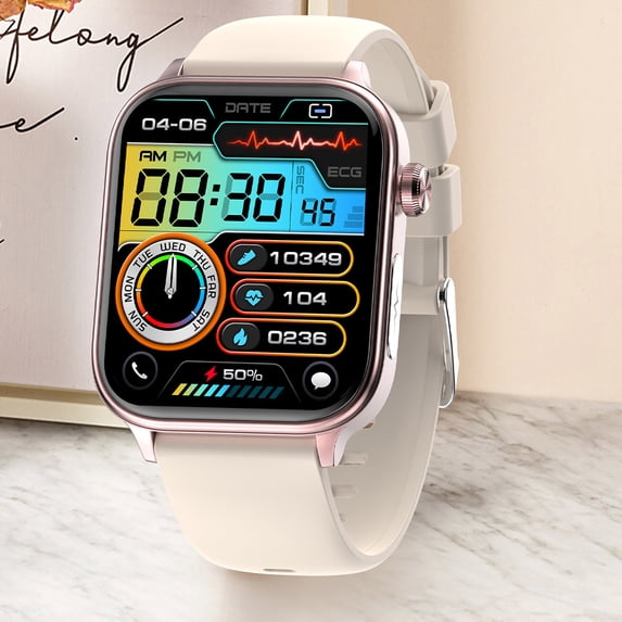 FNYOXU Smart Watch for Men Smart Watch Bluetooth Talk Heart Meter Step Distance Voice Assistants Smart Bracelet Sports Watch