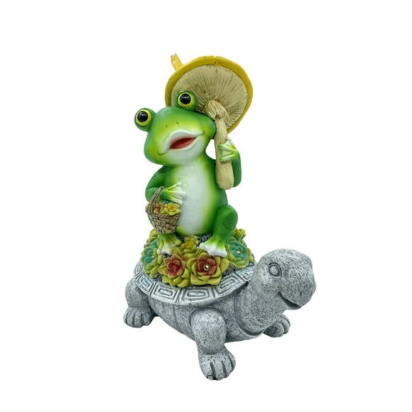 FNYOXU Solar Lamp,Garden Statue Turtle and Frogs Gifts for Women Solar Garden Turtle Decor Home Decor Turtle Statue Solar Garden Decor Gifts for Mom
