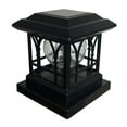 thumbnail image 1 of FNYOXU Solar Lamp,Outdoor Solar Column Headlights LED Garden Fence Light Fence Light Courtyard Pillar Cap Light Outdoor IP65 Black Cracked Column Head Warm Yellow Light+RGB, 1 of 9