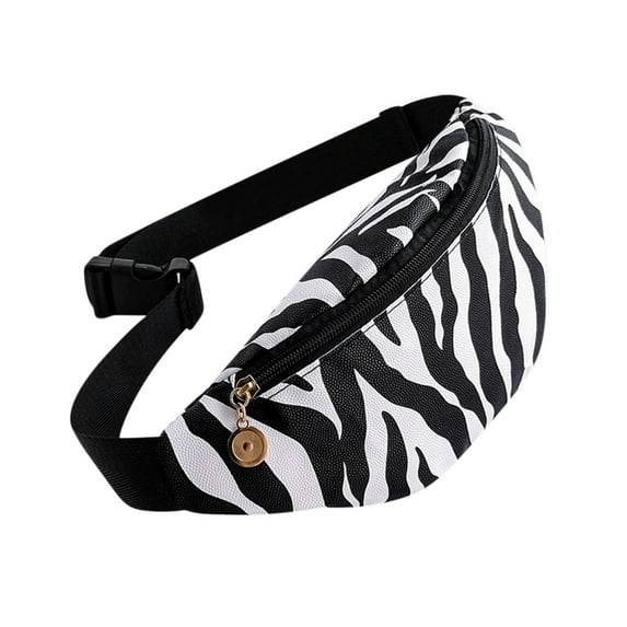 FNYOXU Sport Waist Pack Bag for Men Women Running Pack with Zipper Print Runner Belt Travel for Hiking Fitness, Cycling, Gym, 13.4x3.9x5.9in